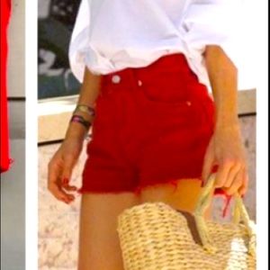 Bullhead Black red jean shorts